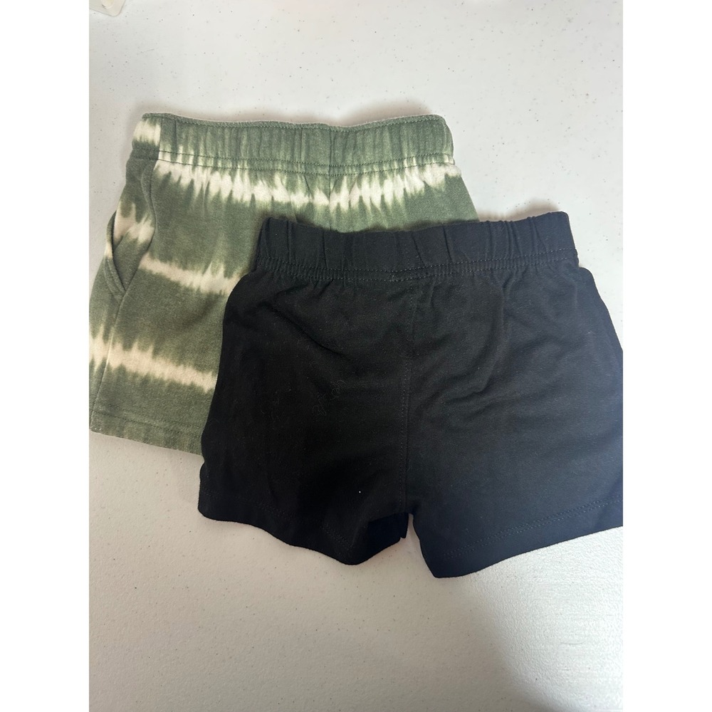 Jumping Beans Garanimals 12M Shorts Bundle Olive Green Tie Dye Black 2 Pack